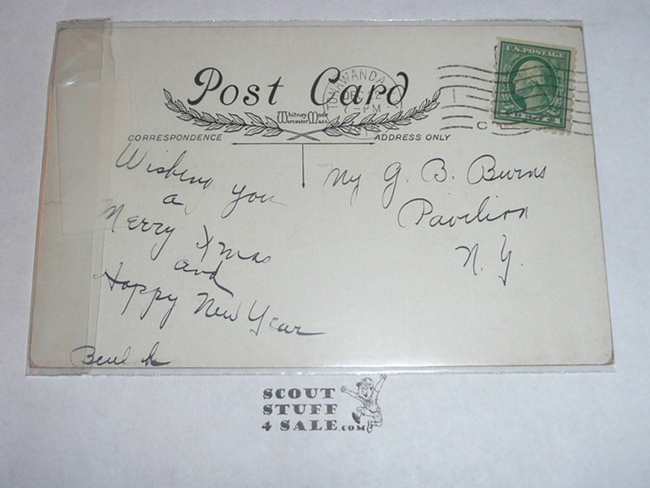 Boy Scout Christmas Post card, 1917 (#2)