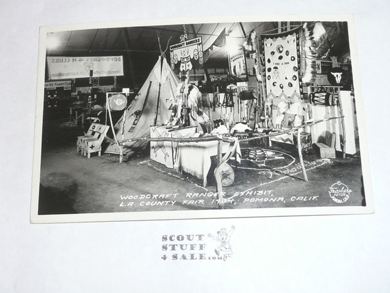 1934 Woodcraft Ranger Exhibit at L.A. County Fair Post card