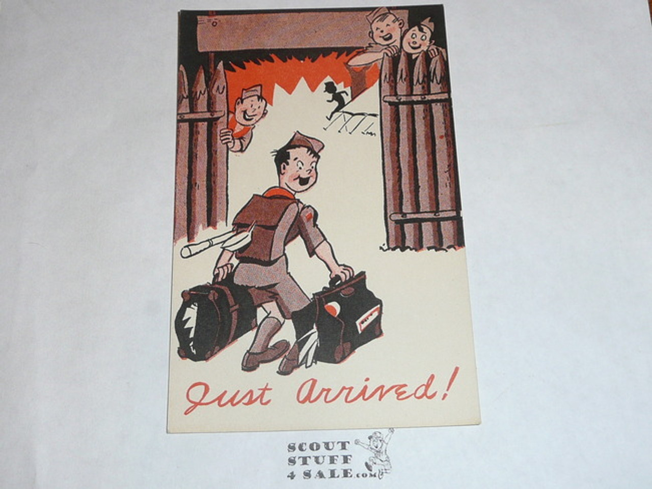 Generic BSA National Supply Cartoon Post card, Just Arrived, 1947
