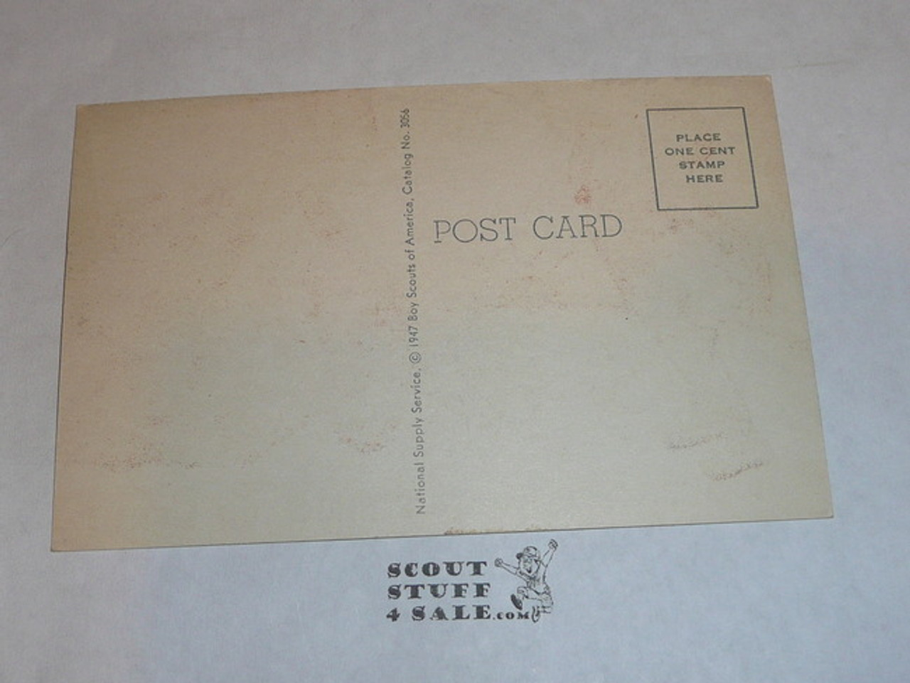 Generic BSA National Supply Cartoon Post card, No Trouble Getting Up There, 1947