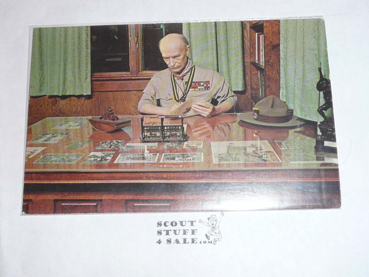 Johnston National Scouting Museum Post card, Baden Powell Wax Figure