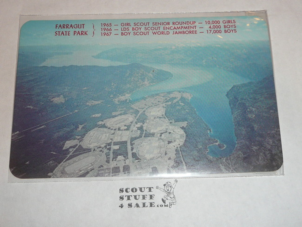 1967 World Jamboree Post Card, Ariel View of Farragut State Park #2