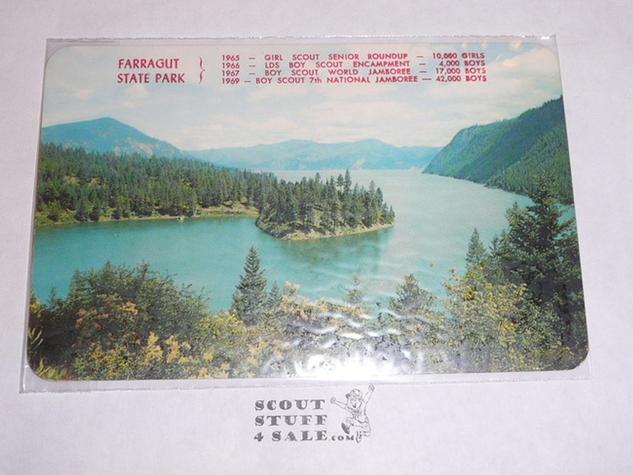 1969 National Jamboree Post Card, Ariel View of Farragut State Park