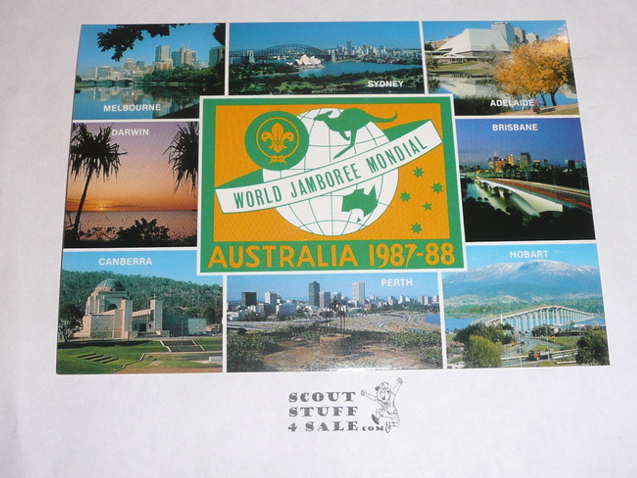 1987-88 World Jamboree Post Card, Major City Pictures and logo