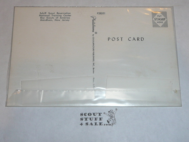 Schiff Scout Reservation Post card, Scouts canoeing on lake