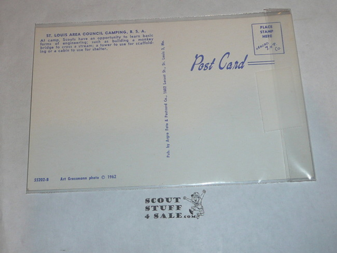 St. Louis Scout Camps Pioneering Project Post card, 1962