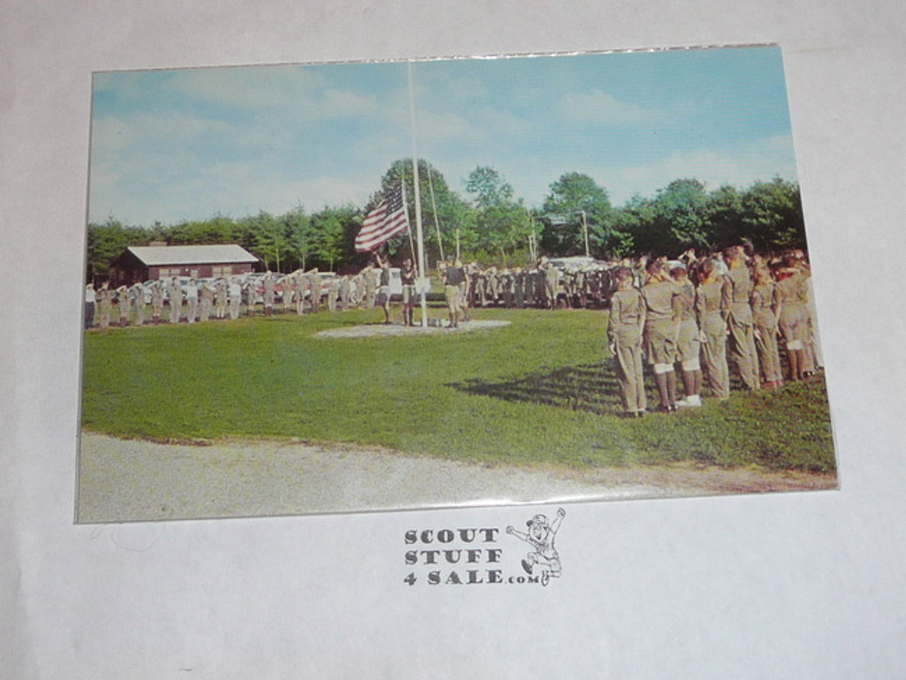 Camp Pioneer Trails Flag Ceremony Post card