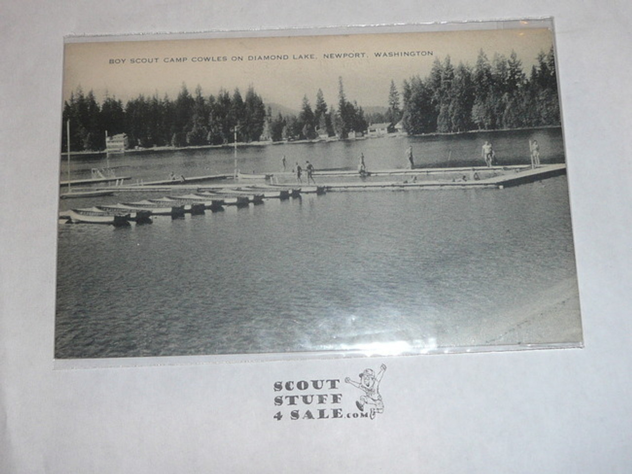 Camp Cowles Waterfront Post card, Artvue, 1930's