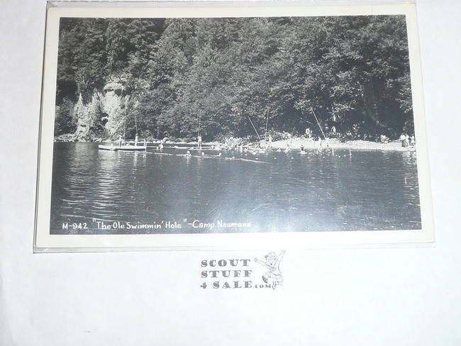 Camp Naumana Swimming Hole Post card, 1940's