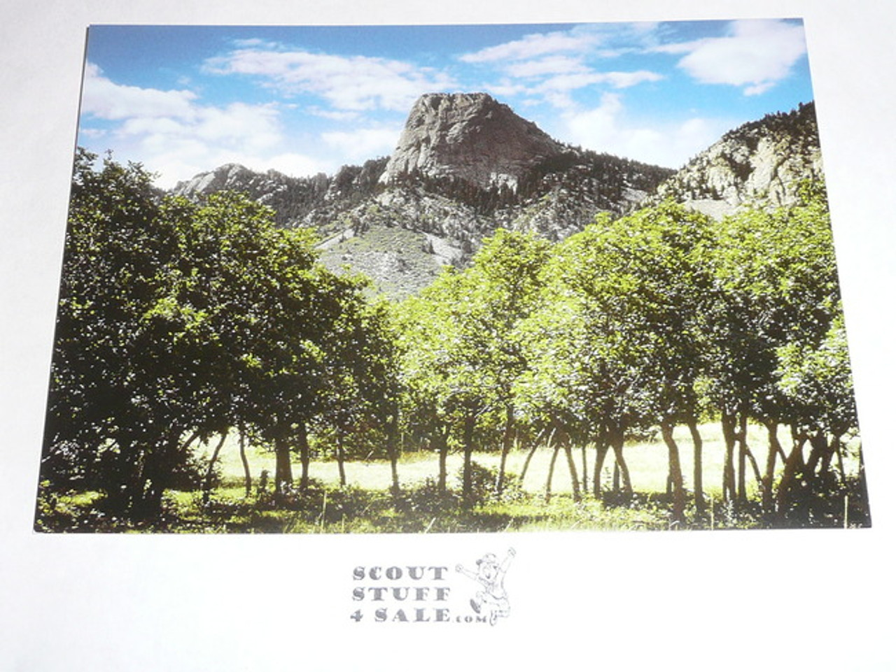 Philmont Scout Ranch Post card, Looking up at Tooth of Time