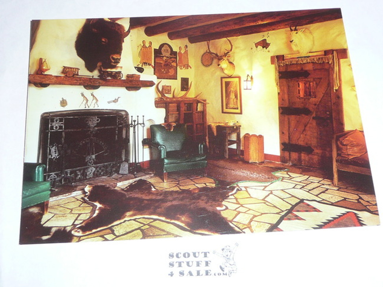 Philmont Scout Ranch Post card, Villa Philmonte Trophy Room