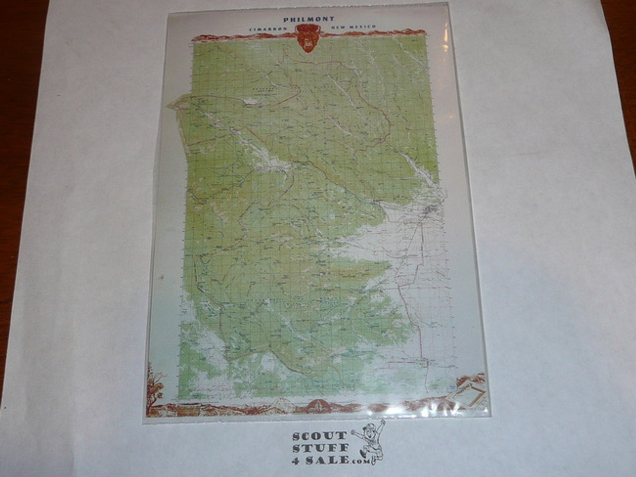 Philmont Scout Ranch Post card, Topo Map