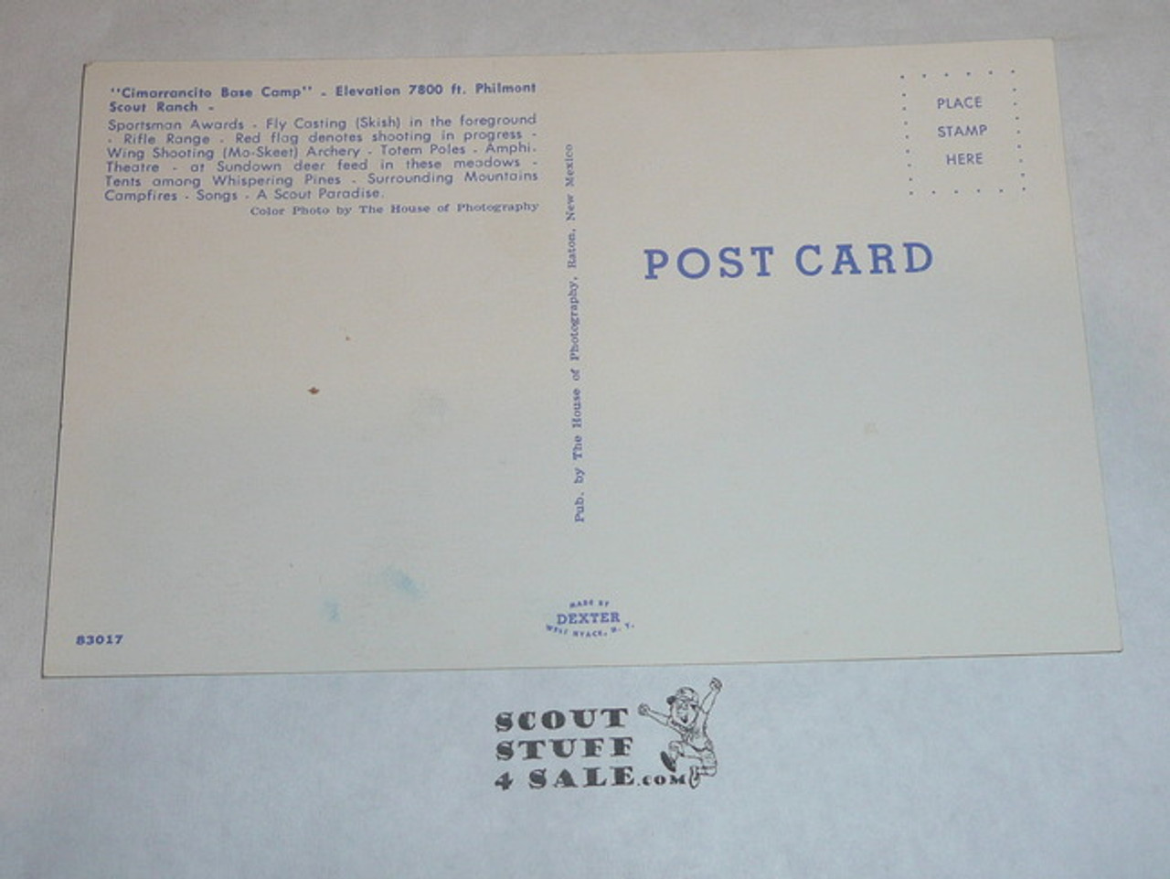 Philmont Scout Ranch Post card, Cimarrancito Base Camp, 1950's-80's