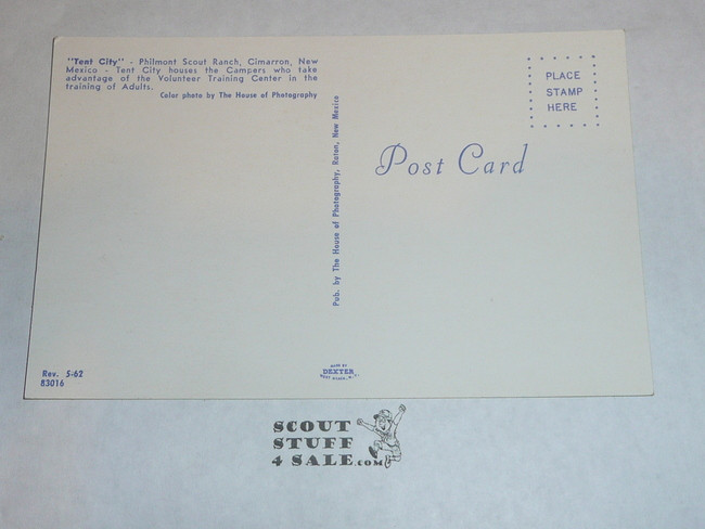 Philmont Scout Ranch Post card, Tent City, 1950's-80's