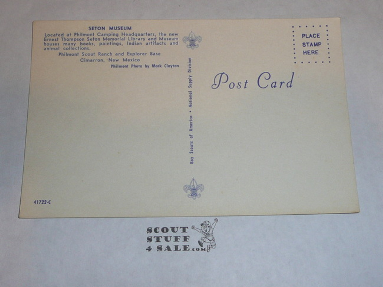Philmont Scout Ranch Post card, Seton Museum with rainbow, 1950's-80's