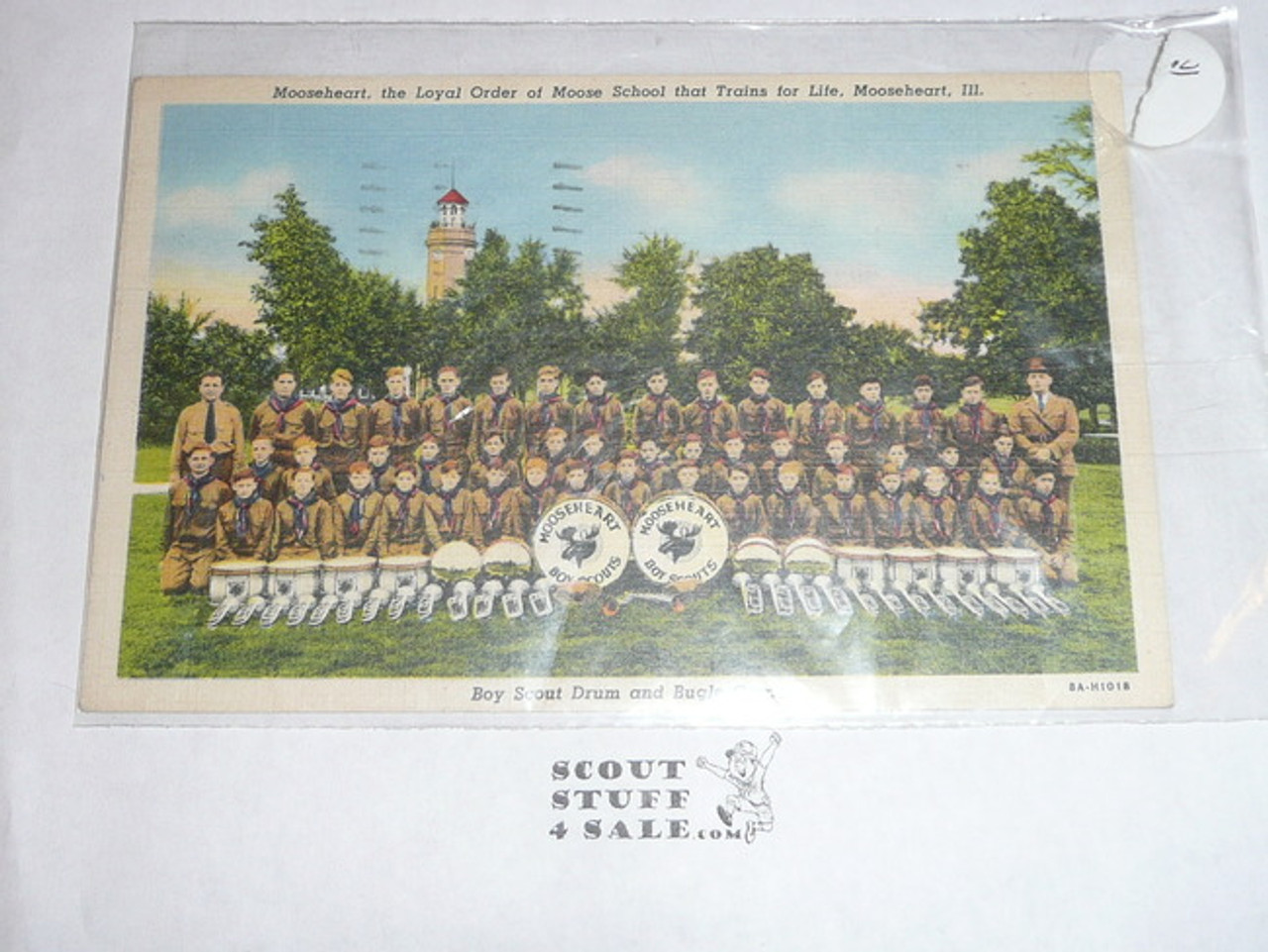 Boy Scout Drum and Bugle Corp of Mooseheart School Post Card, 1944