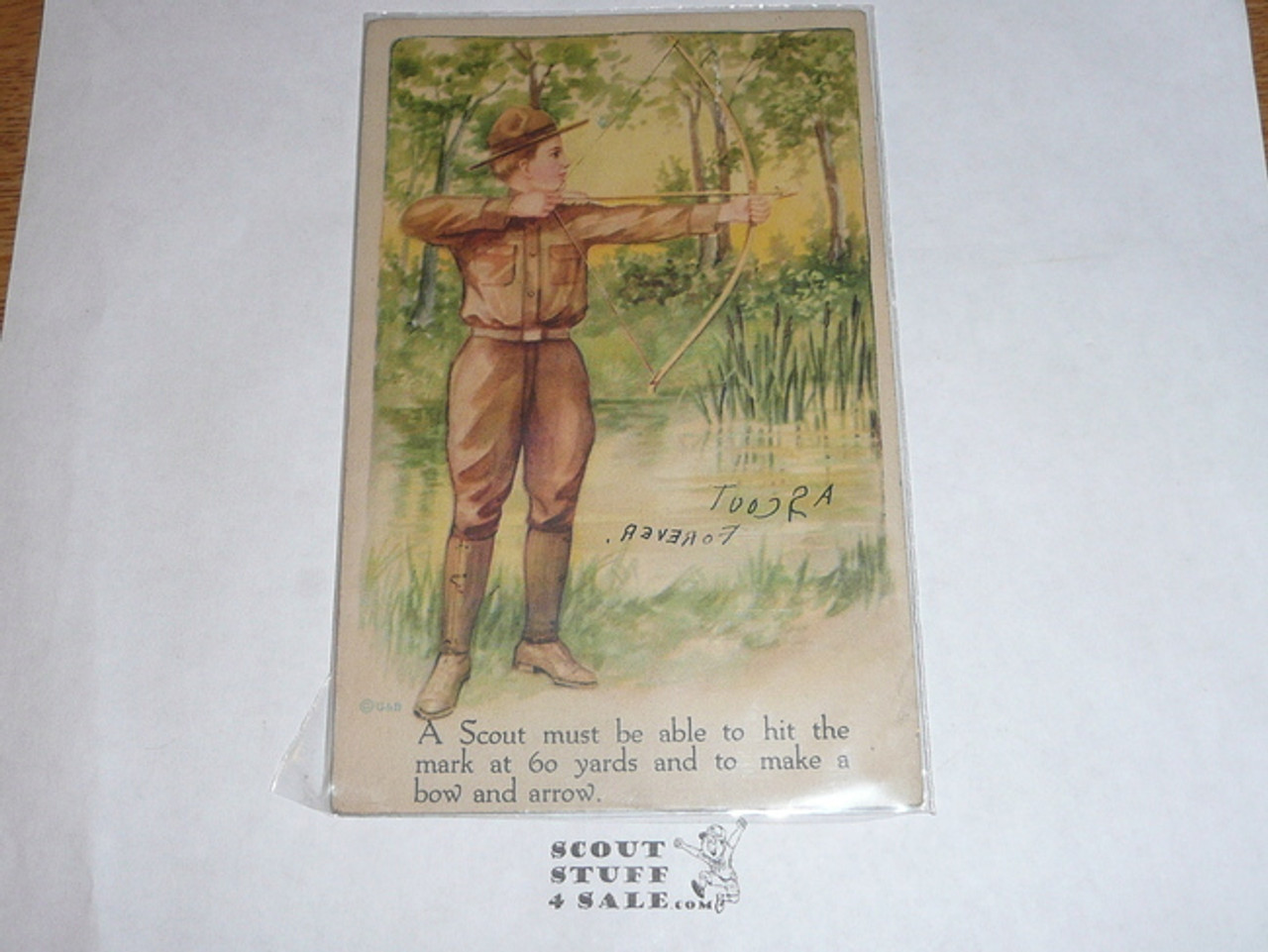 Boy Scout Archery Post card, Gartner & Bender co., 1918