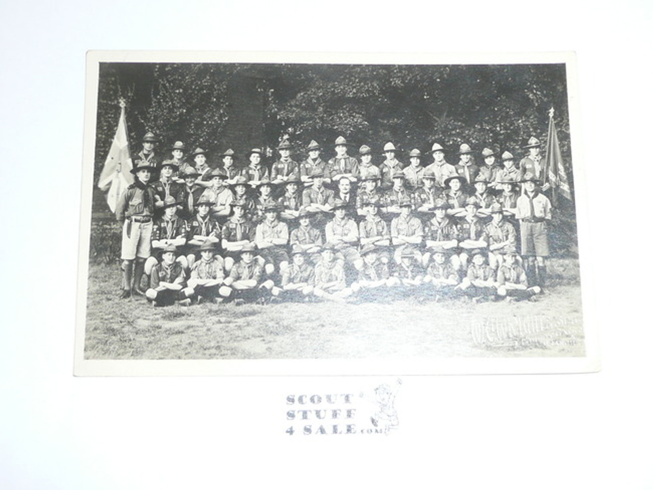 Early Photo Postcard Of A British Boy Scout Troop