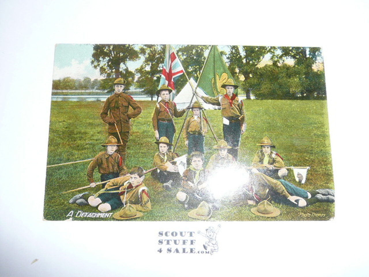 Teen's British Boy Scout Postcard, A Detachment