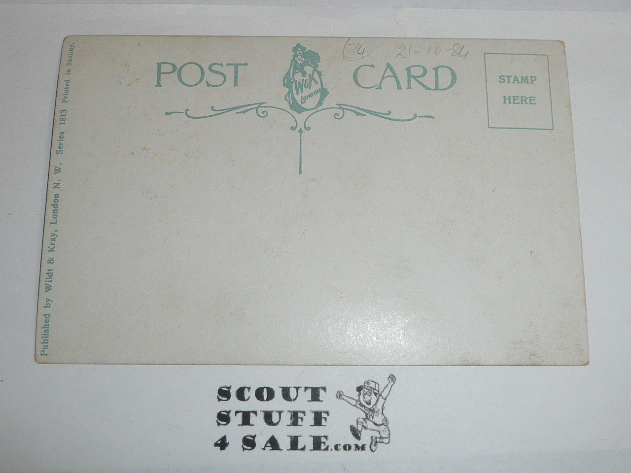 Teen's British Boy Scout Postcard, A Defender of The Flag