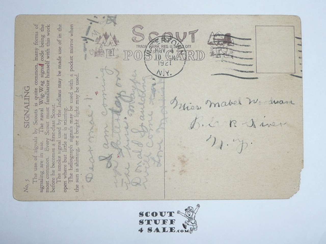 1914 Scout Gum Company 12 Postcard Boy Scouts Of America Set, Card #5