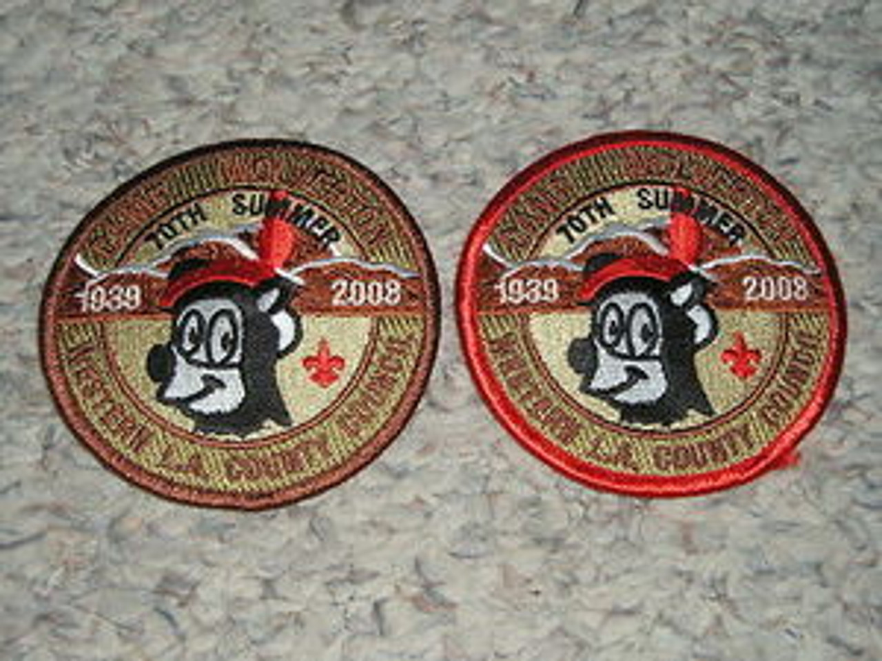 2008 Camp Wolverton Camper & STAFF Patches - 70th Anniversary