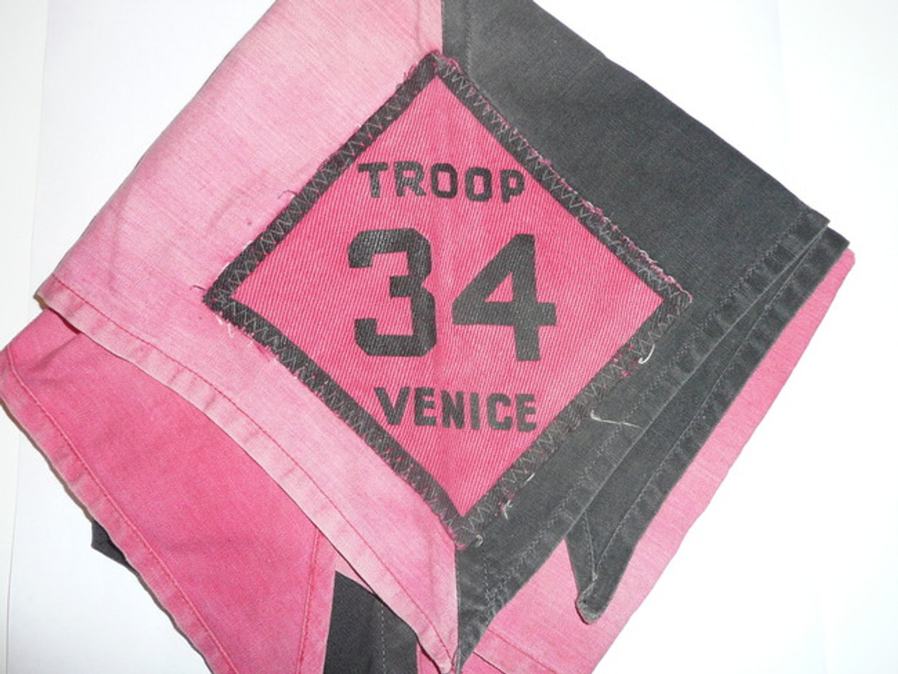 Crescent Bay Area Council, Venice Troop 34 Neckerchief, Medium Use and Fade