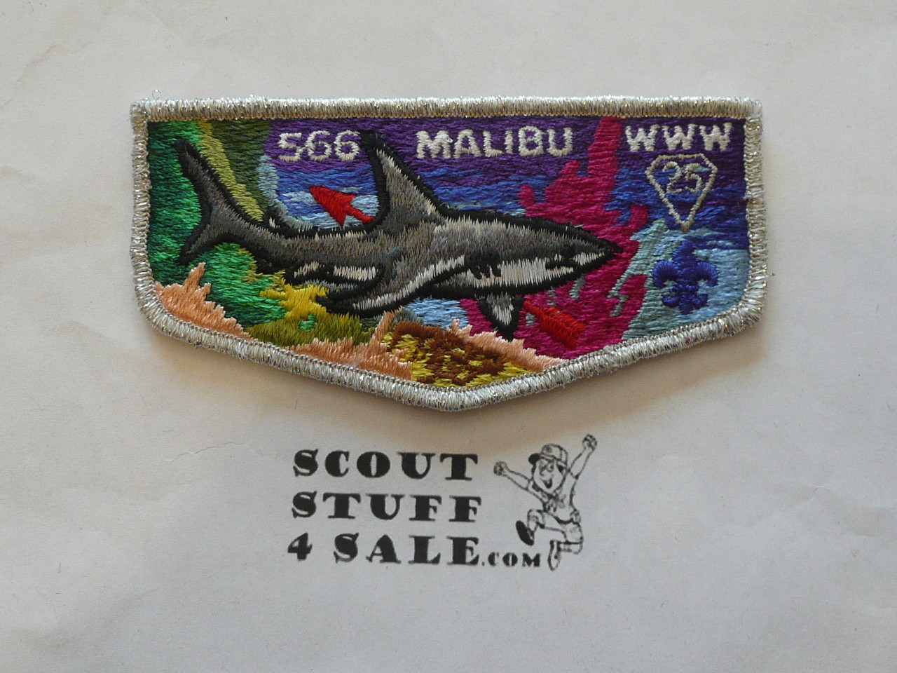 Order of the Arrow Lodge #566 Malibu s12 25th Lodge Anniversary Flap Patch