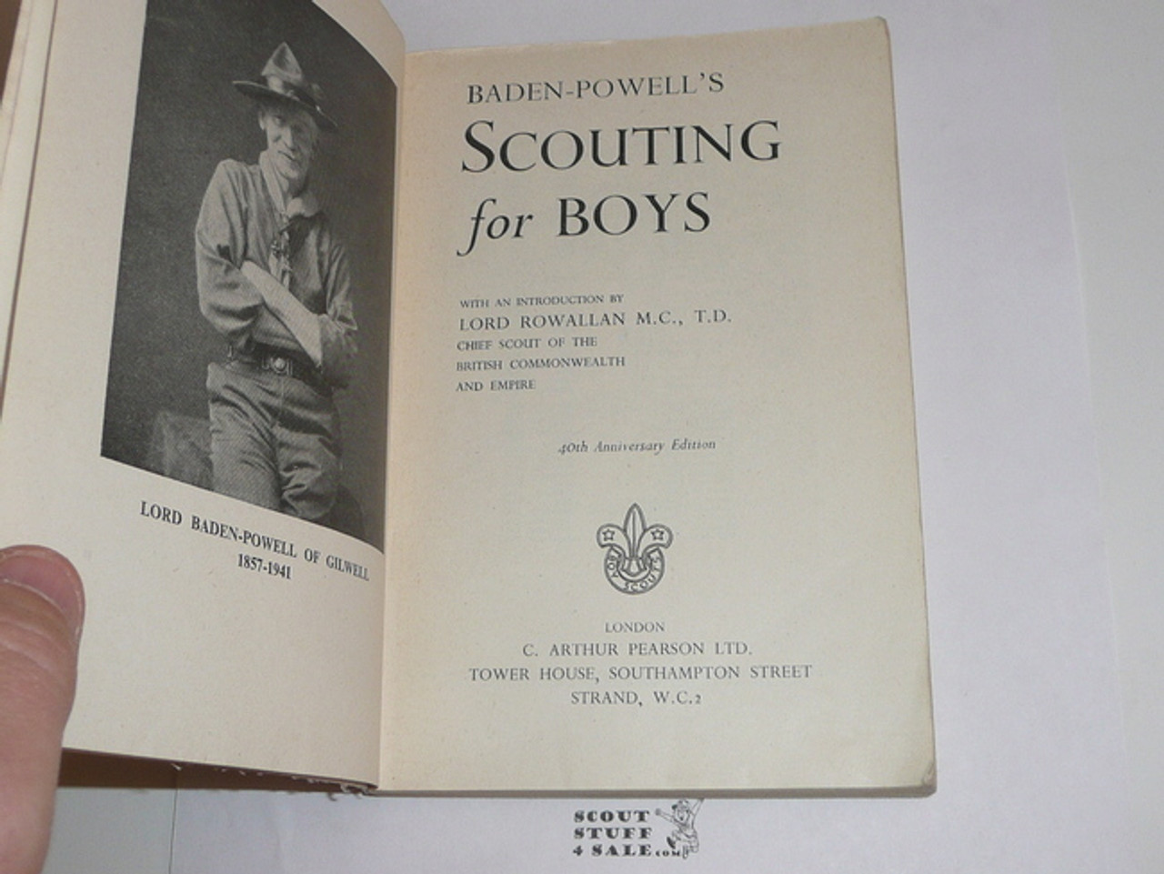 1948 Scouting for Boys, By Lord Baden-Powell, 40th Anniversary Edition