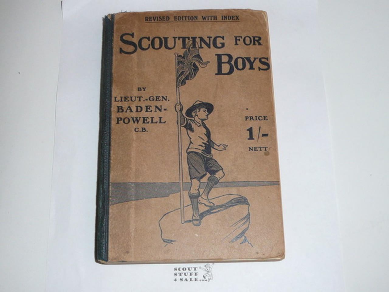 1909 Scouting for Boys, By Sir Robert Baden-Powell, Revised edition, second British Printing, cardboard covers