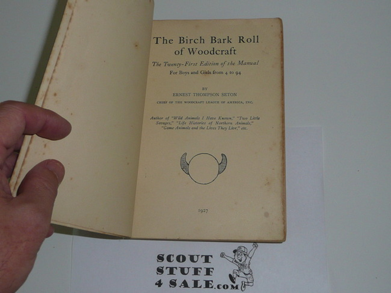 1927 Birchbark Roll of the Woodcraft Indians, Very Good Condition, By Ernest Thompson Seton