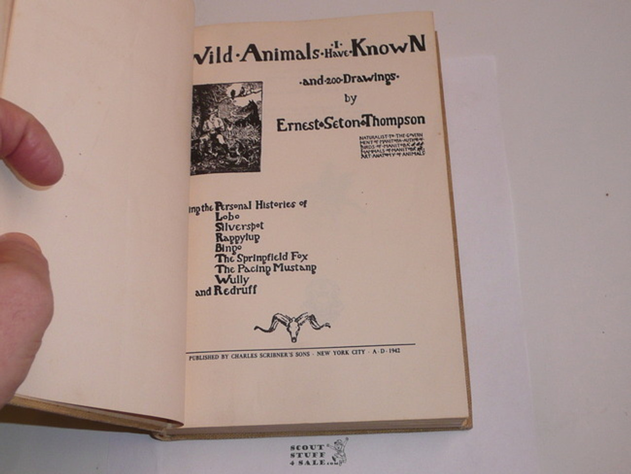 1942 Wild Animals I Have Known, By Ernest Thompson Seton