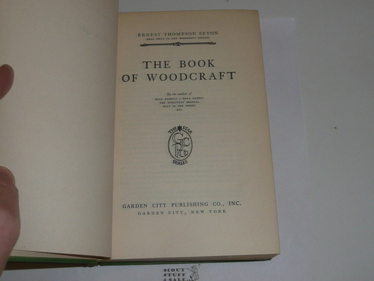 1921 The Book of Woodcraft, By Ernest Thompson Seton, spine discolored