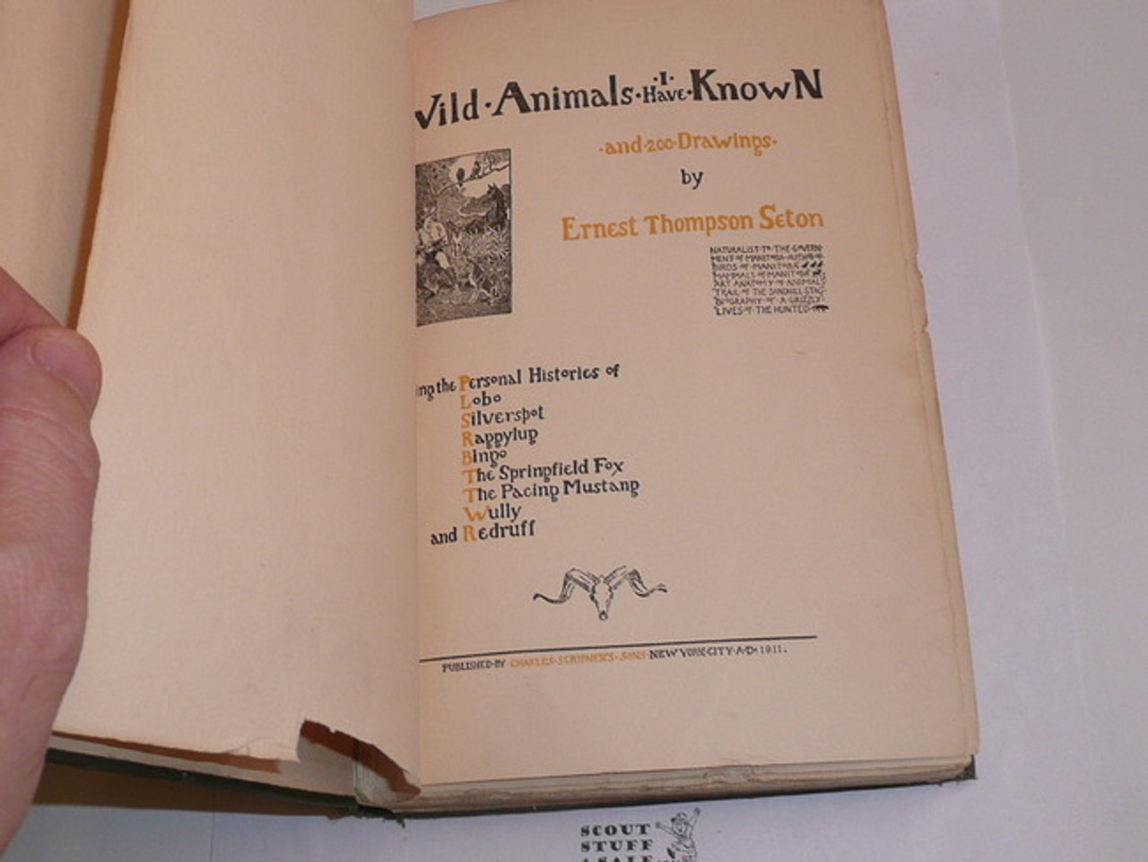 1911 Wild Animals I Have Known, By Ernest Thompson Seton, Twenty-sixth printing