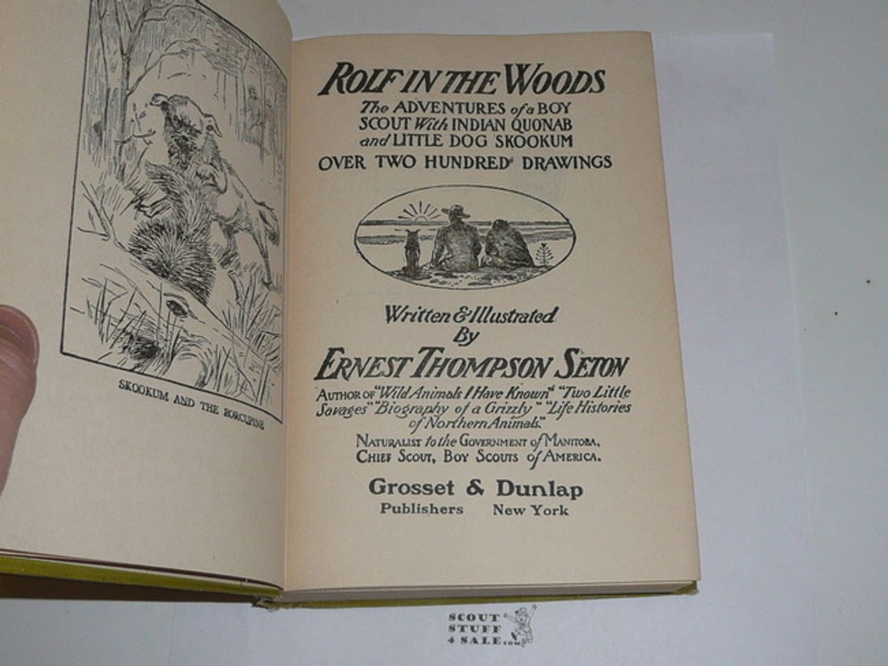1911 Rolf in the Woods, By Ernest Thompson Seton, first printing, dedicated to the Boy Scouts of America