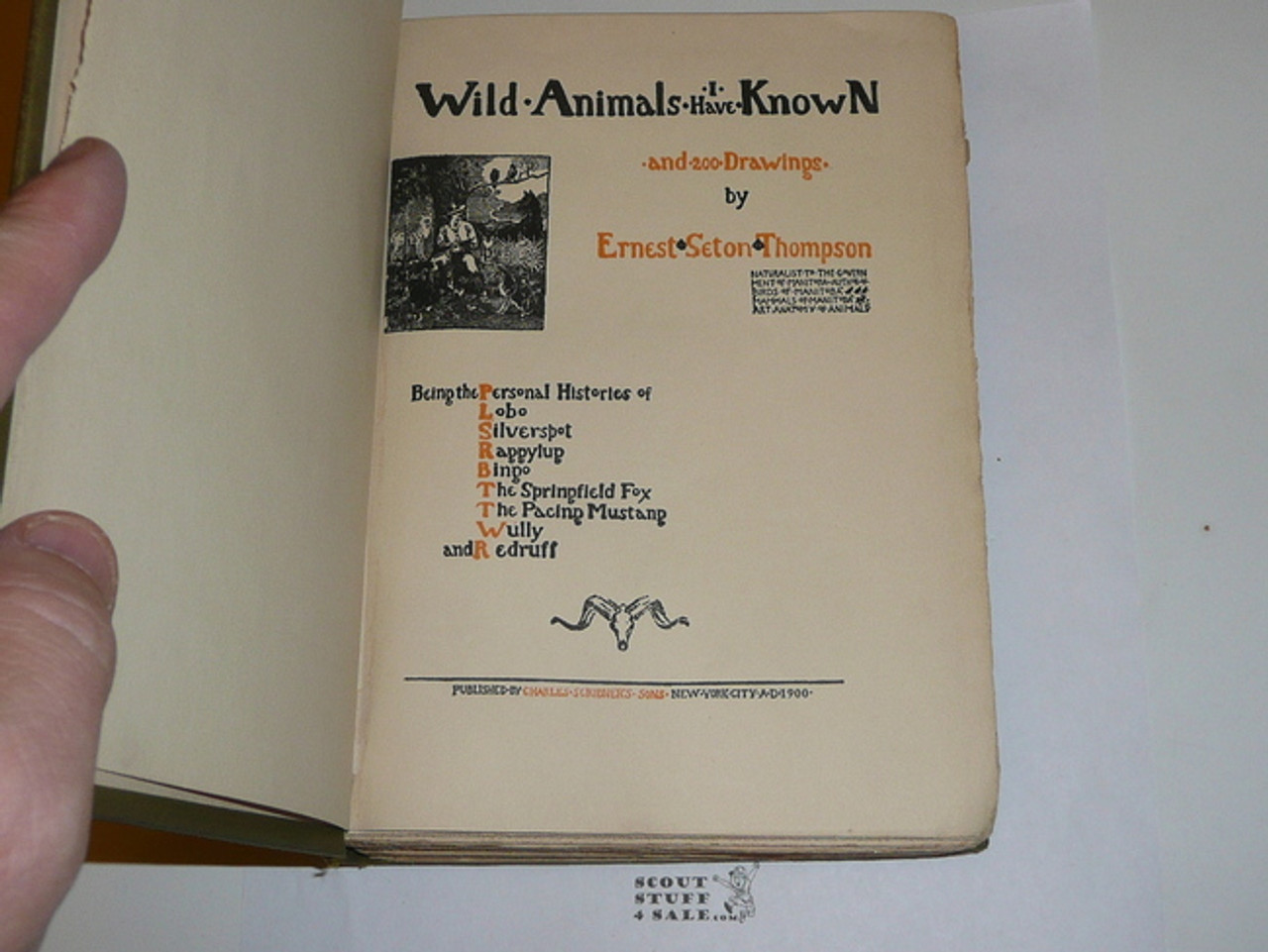 1900 Wild Animals I have Known, By Ernest Thompson Seton, Thirteenth printing