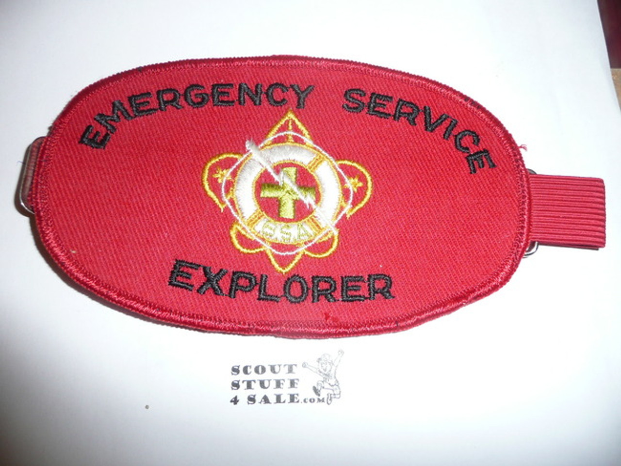 BSA Emergency Service Explorer Armband (black letters) - Elastic Band