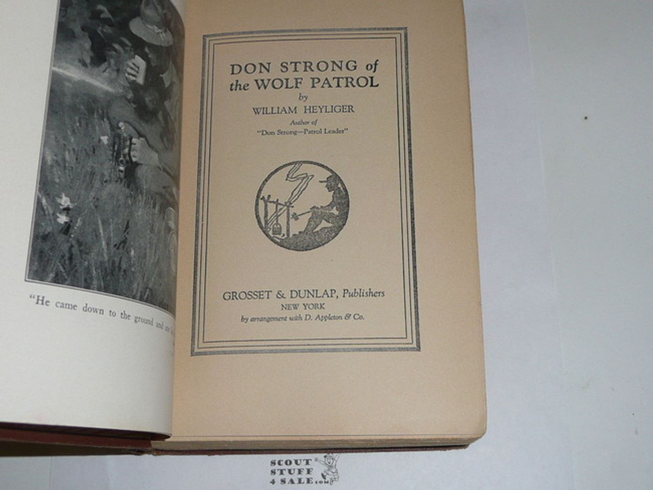 Don Strong of the Wolf Patrol, By William Heyliger, 1916, Every Boy's Library Edition, Type Three Binding