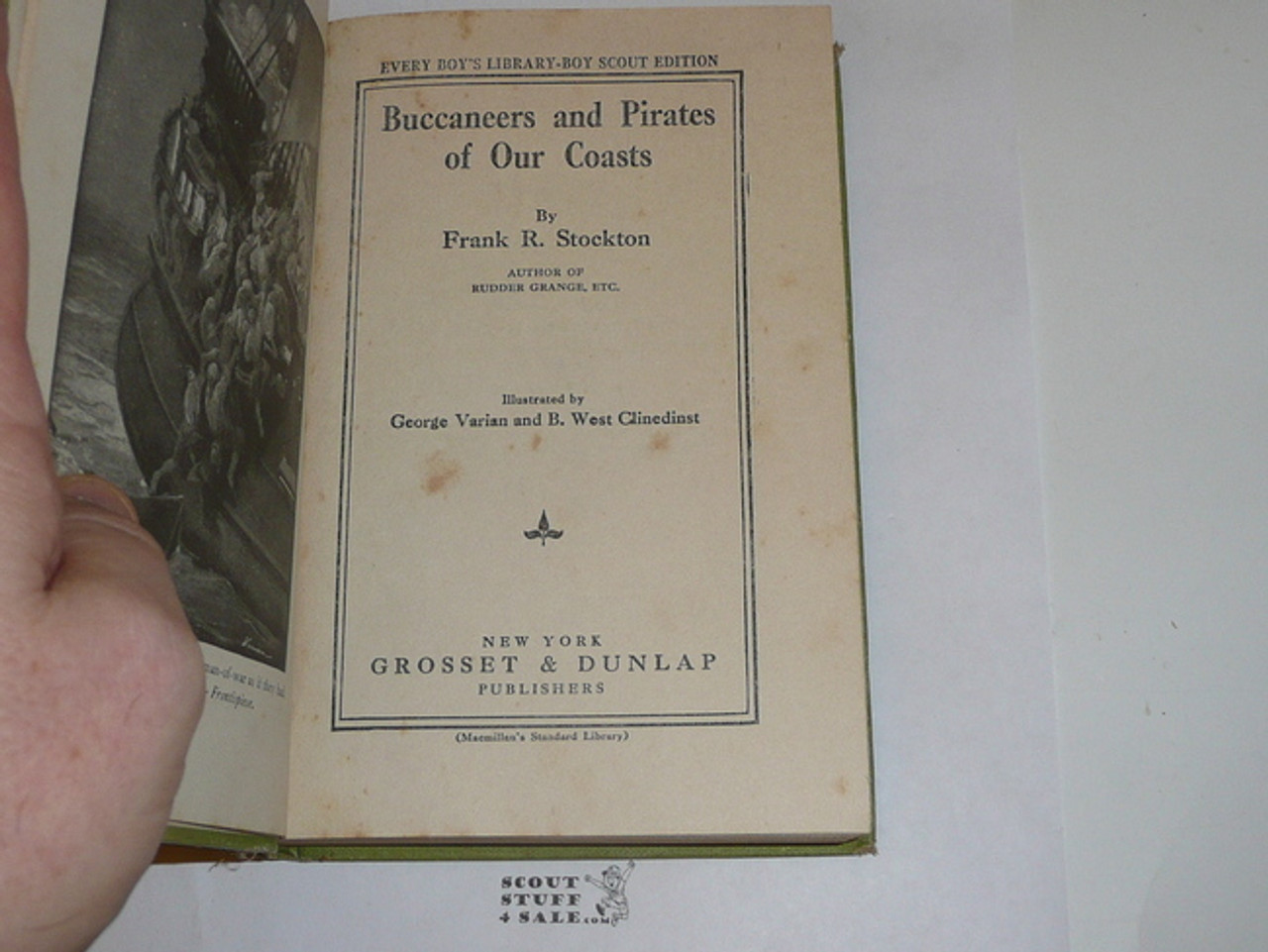 Buccaneers and Pirates of our Coasts, By Frank R. Stockton, 1917, Every Boy's Library Edition, Type Two Binding