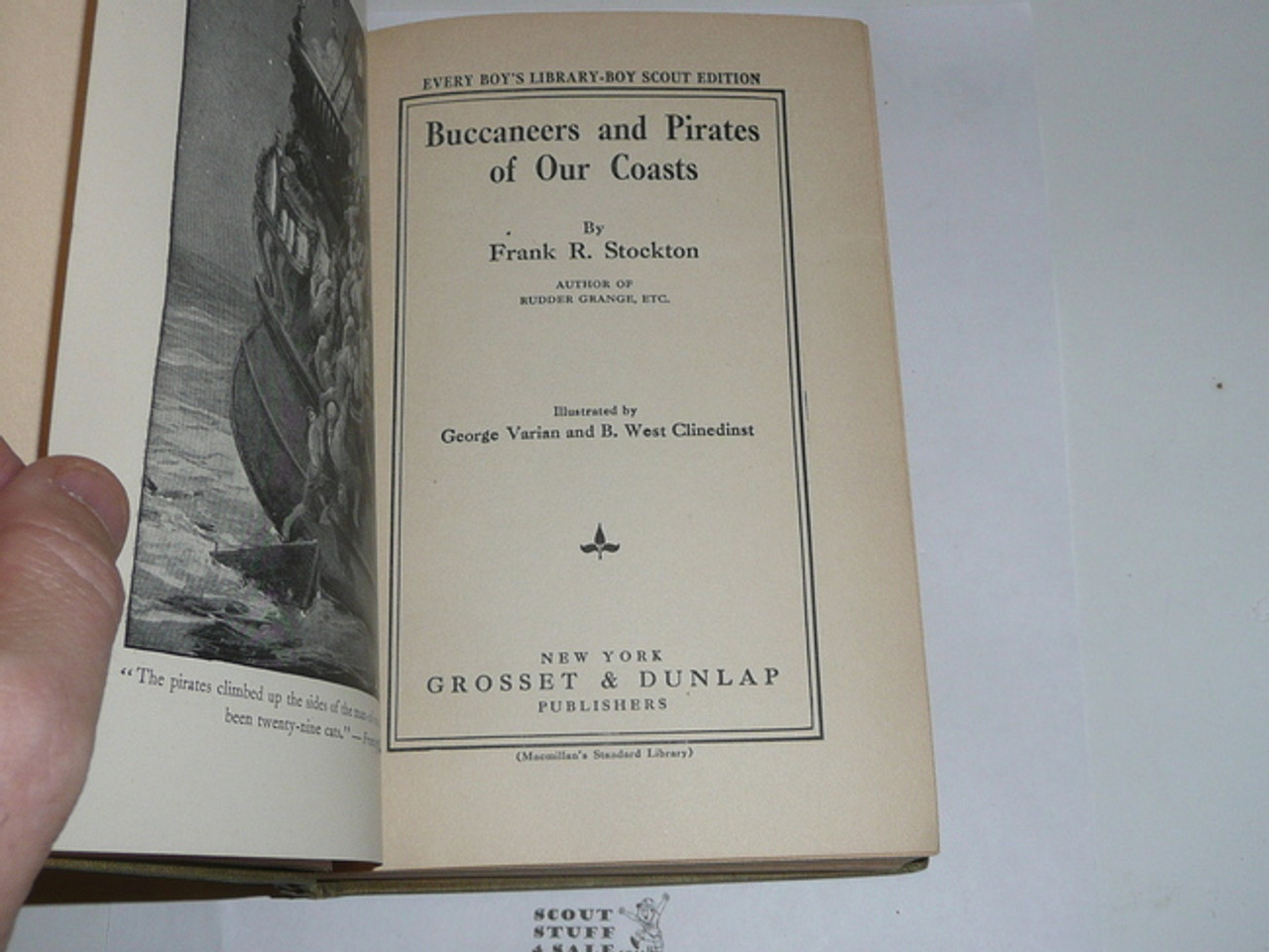 Buccaneers and Pirates of our Coasts, By Frank R. Stockton, 1914, Every Boy's Library Edition, Type Two Binding