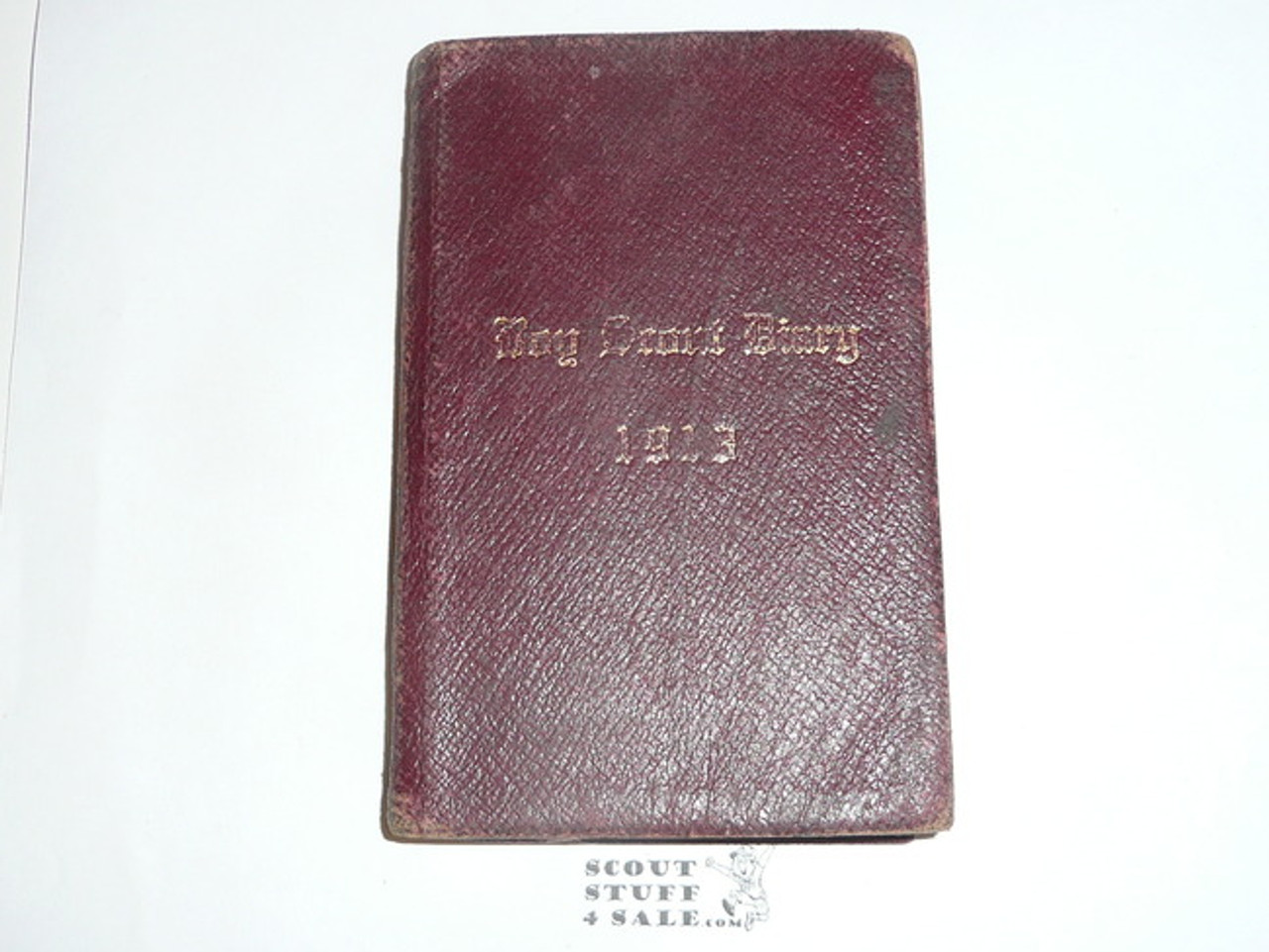 1913 Boy Scout Diary, Rare LEATHERBOUND, Gilt Edges, Used