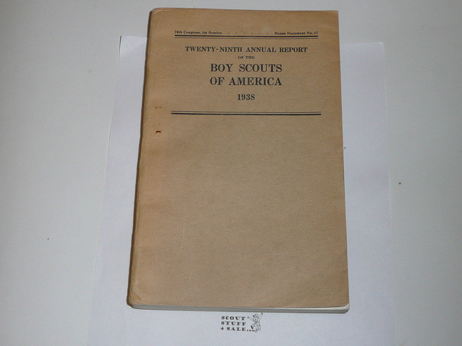 1938 Boy Scouts of America Annual Report to Congress