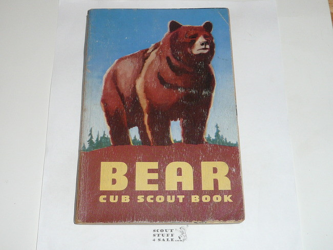 1955 Bear Cub Scout Handbook, 1-55 Printing, used