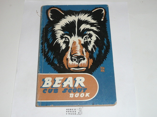 1952 Bear Cub Scout Handbook, 2-52 Printing, lt use
