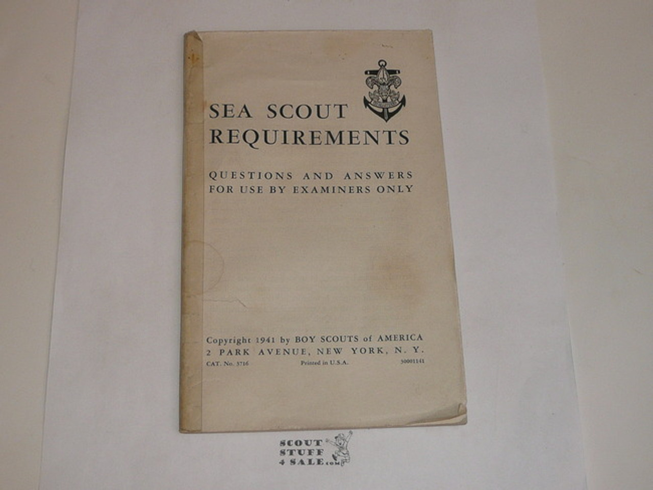 1941 Sea Scout Requirements, 11-41 printing