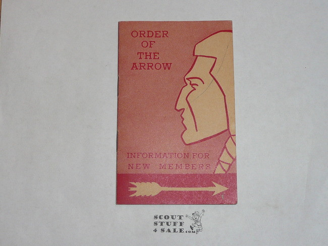 Order of the Arrow Information For New Members, 1959, 4-59 Printing