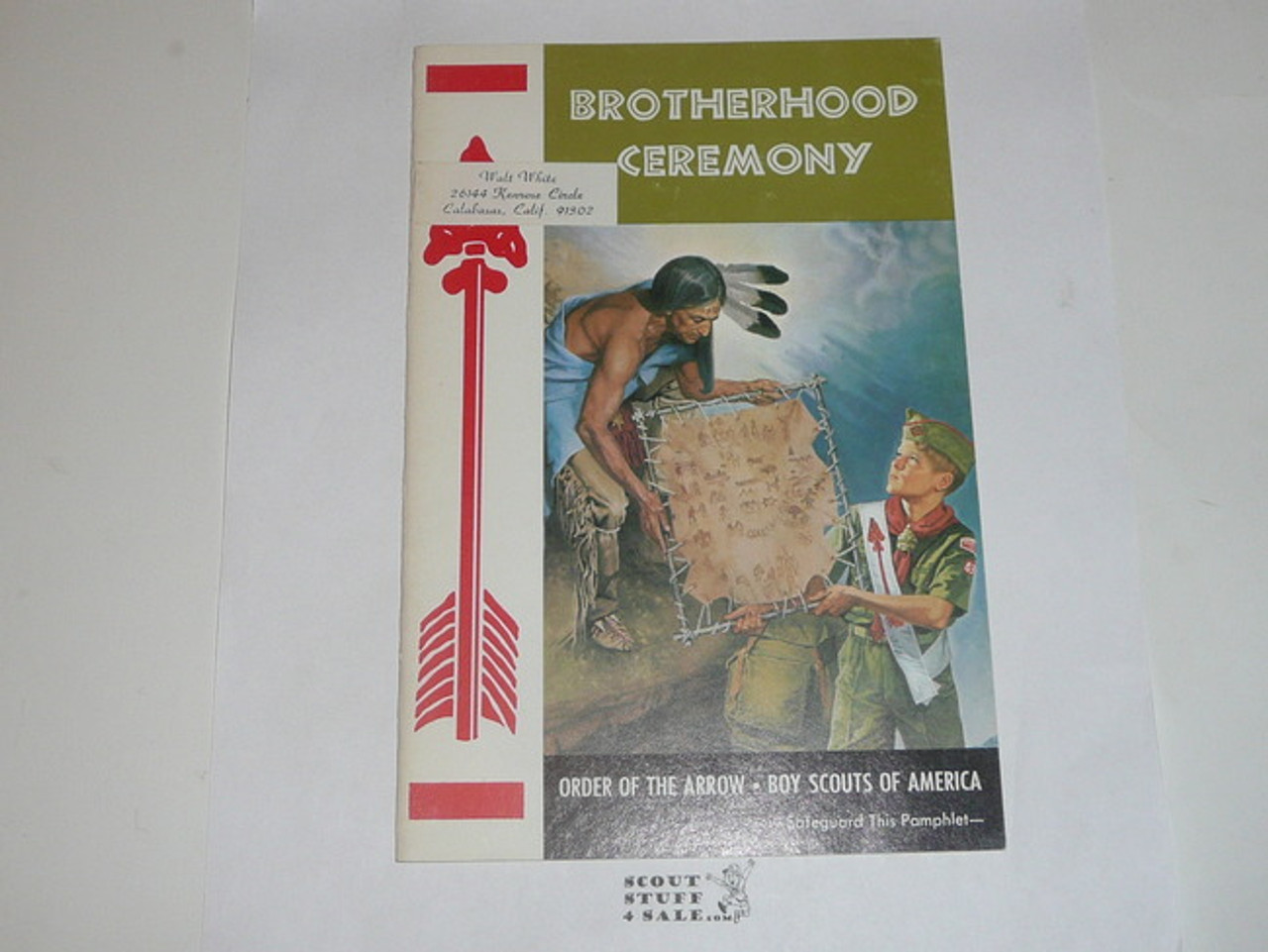 Brotherhood Ceremony Manual, Order of the Arrow, 1968, 10-68 Printing