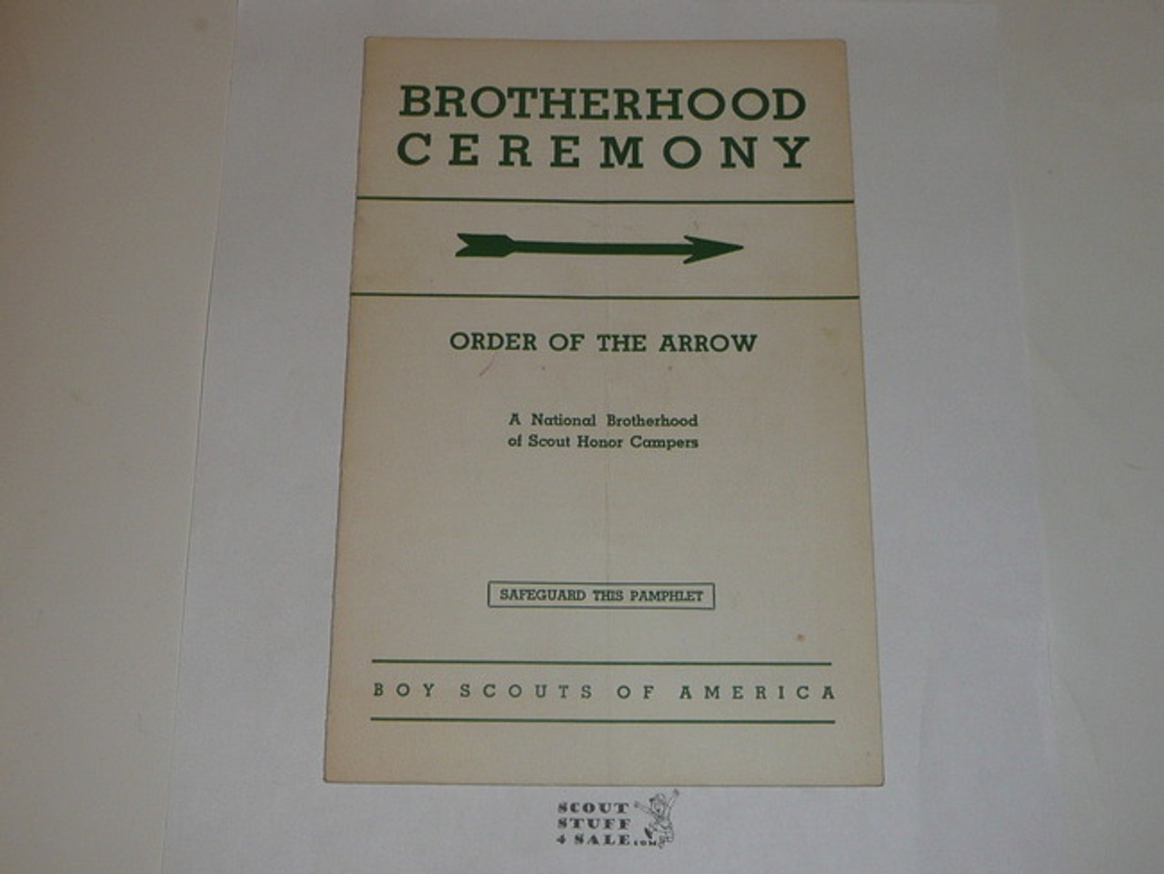 Brotherhood Ceremony Manual, Order of the Arrow, 1961, 10-61 Printing