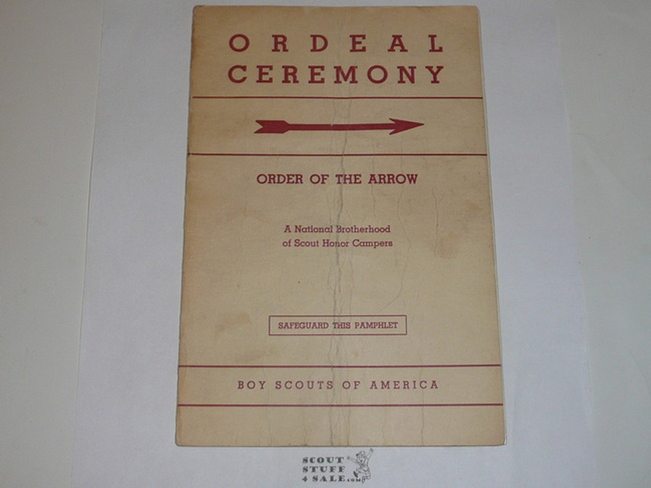 Ordeal Ceremony Manual, Order of the Arrow, 1966, 6-66 Printing, used