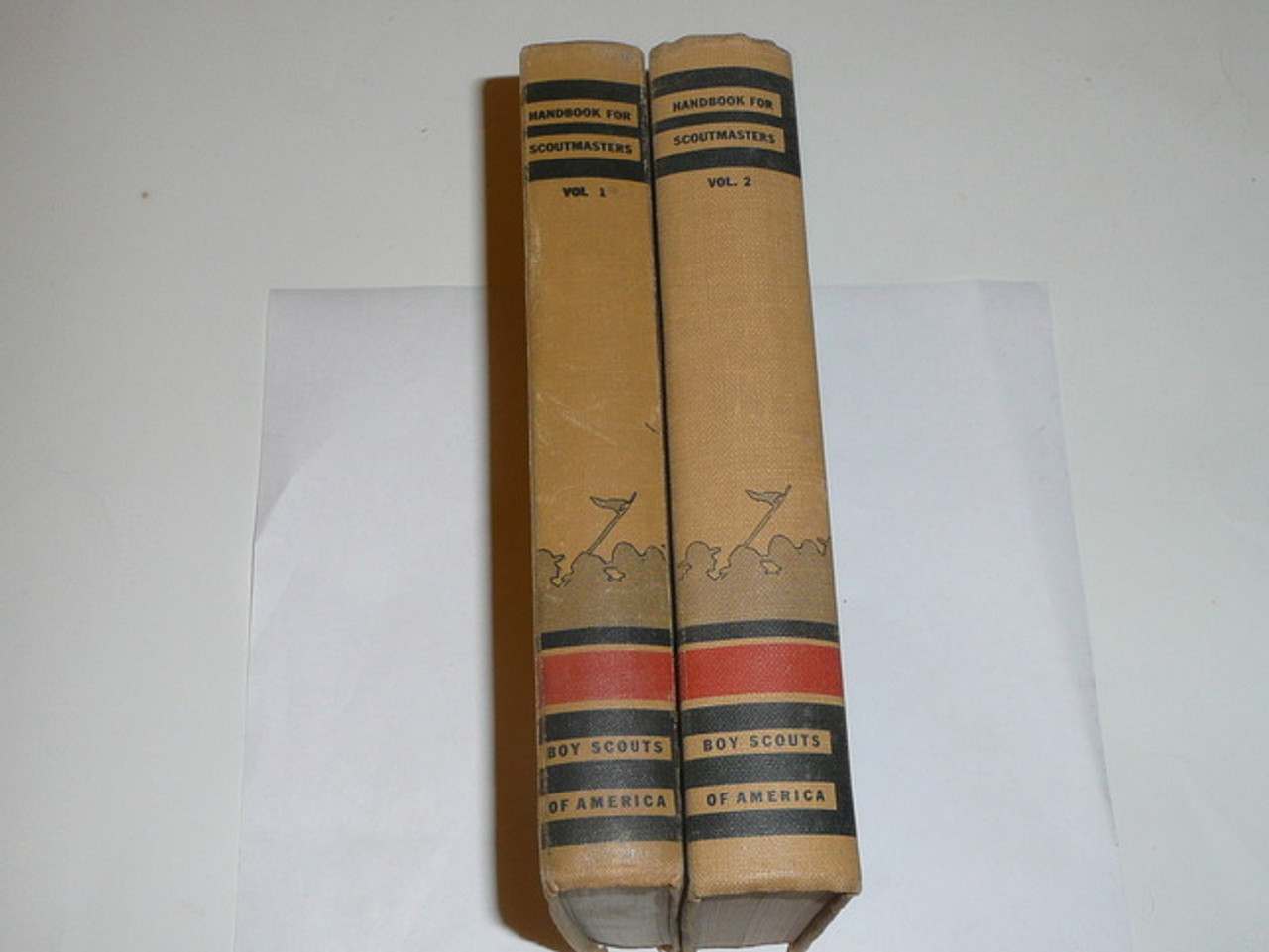 1943 Handbook For Scoutmasters, Third Edition, RARE Matched Pair, Vol 1 is Nineth printing (2-43) & Vol 2 is Eighth printing (10-43), Both in very good Condition